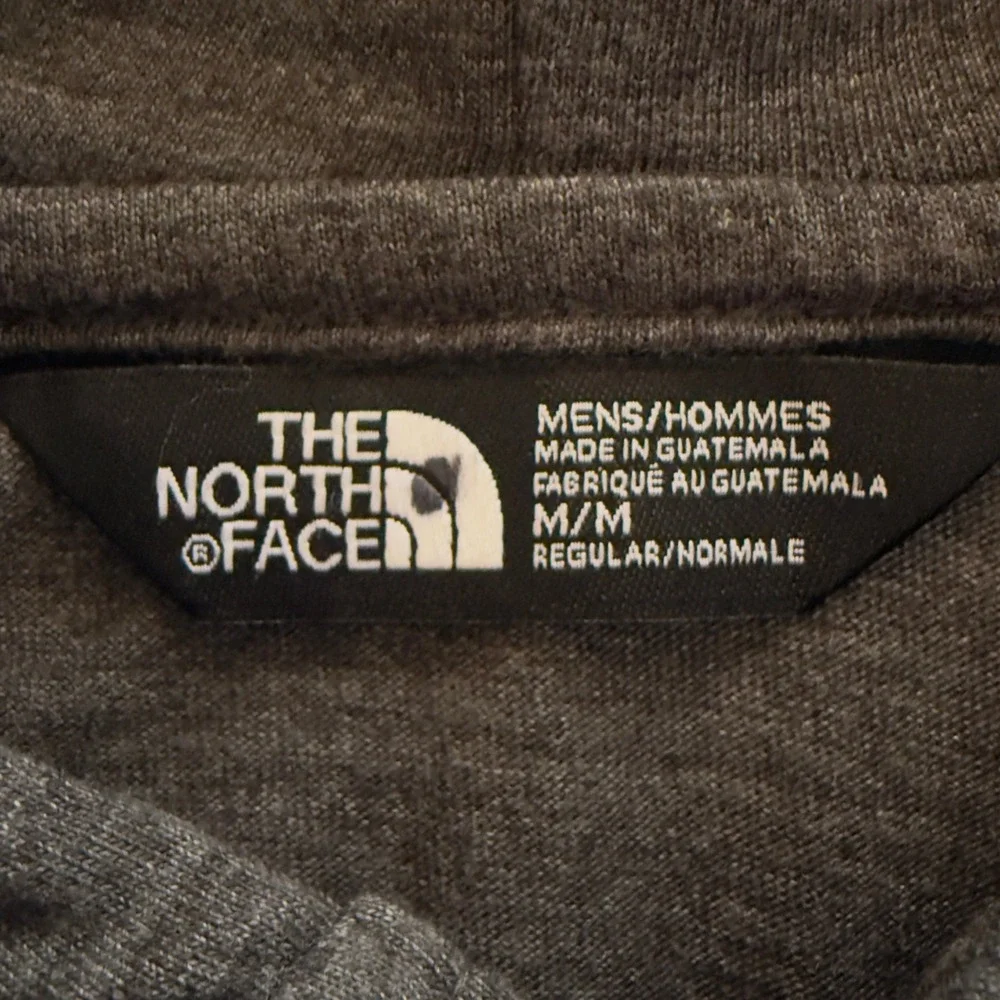 The North Face Hoodie Mens Medium Gray Henley Long Sleeve Lightweight Logo Pouch - Picture 6 of 10